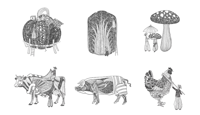 食良 品牌 VI 设计 插画